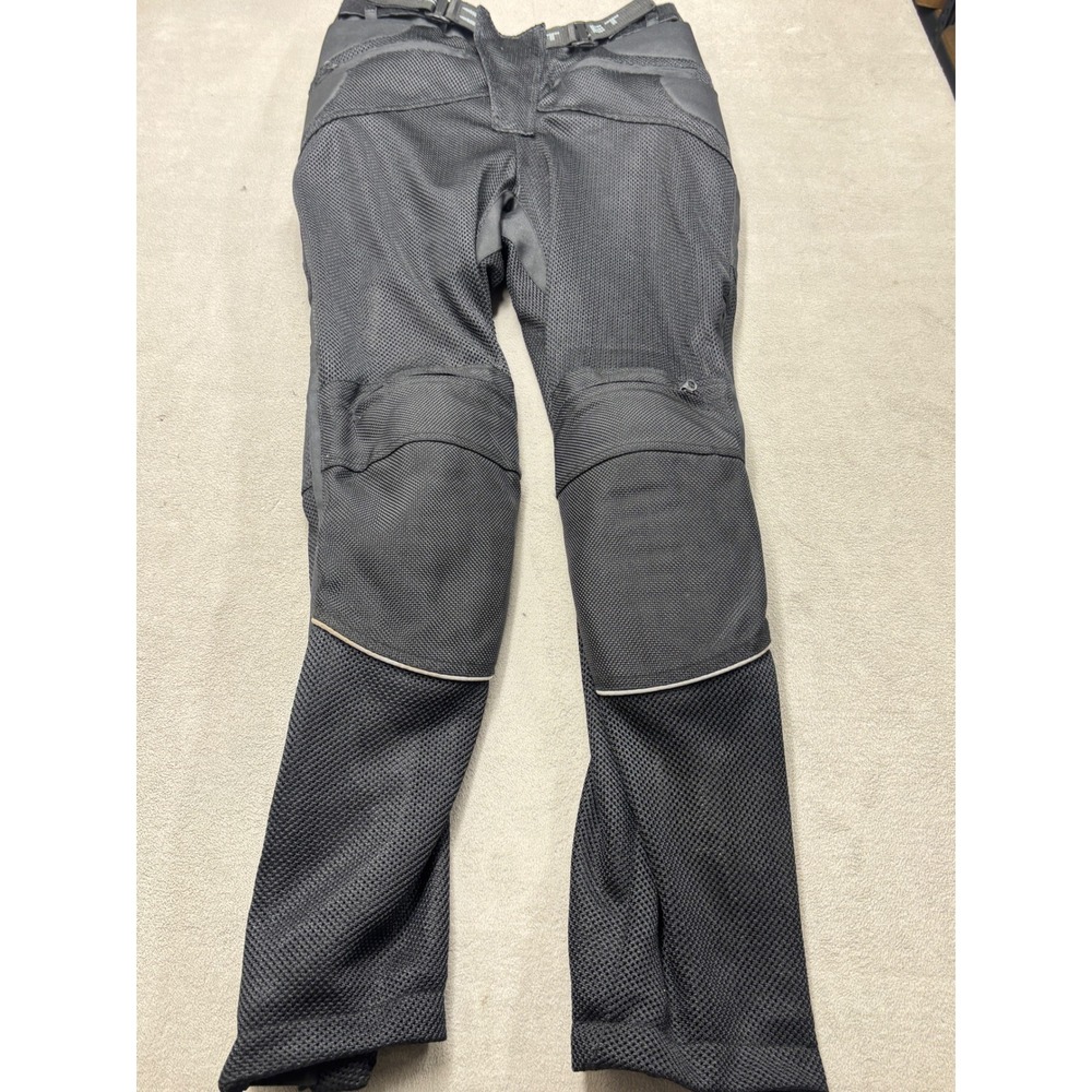 Joe Rocket Mens Black Mesh Motorcycle Riding Pants With Knee Armor Size Small
